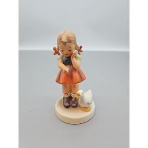 Goebel Hummel Figurine Girl Witj Duck Tip Of Finger Broke